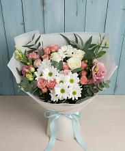 Букет цветов из:  Розы, Лизиантусы и Хризантемы в Иволгинске