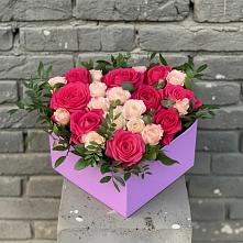 Цветочная композиция из Розы в коробке в Иволгинске