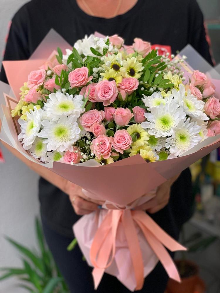 Букет цветов из: Розы и Хризантемы в Иволгинске