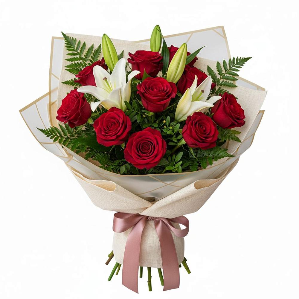 Букет цветов из: Лилии и Розы в Иволгинске