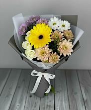 Букет цветов из:  Розы, Герберы и Хризантемы в Иволгинске