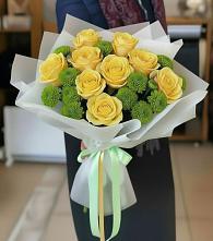 Букет цветов из:  Хризантемы и Розы в Иволгинске