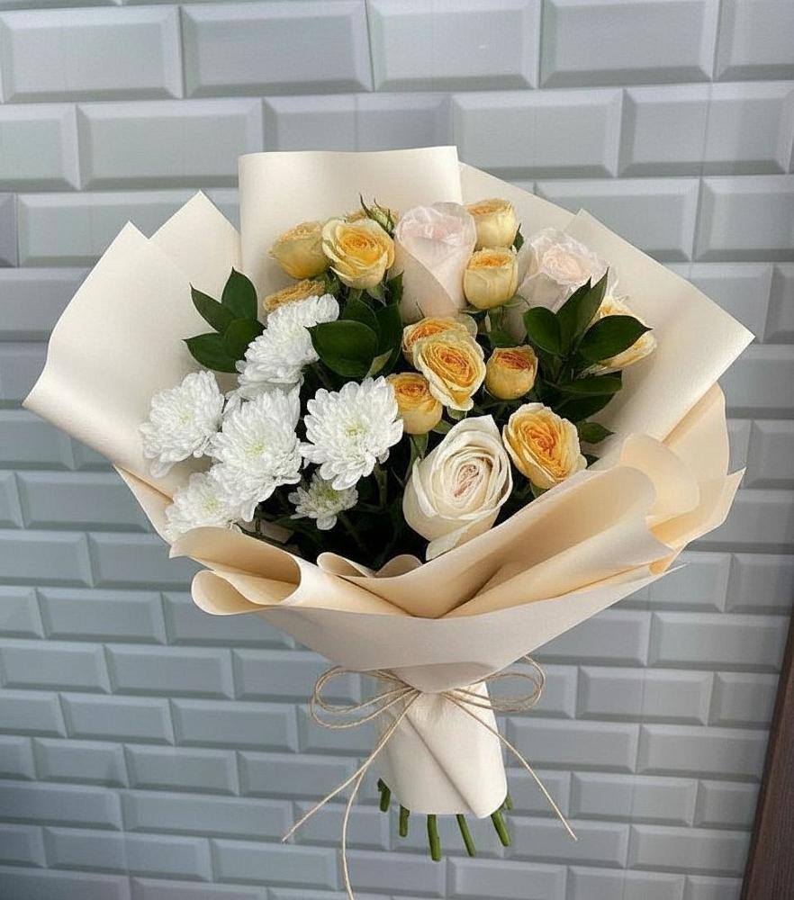 Букет цветов из: Розы и Хризантемы в Иволгинске