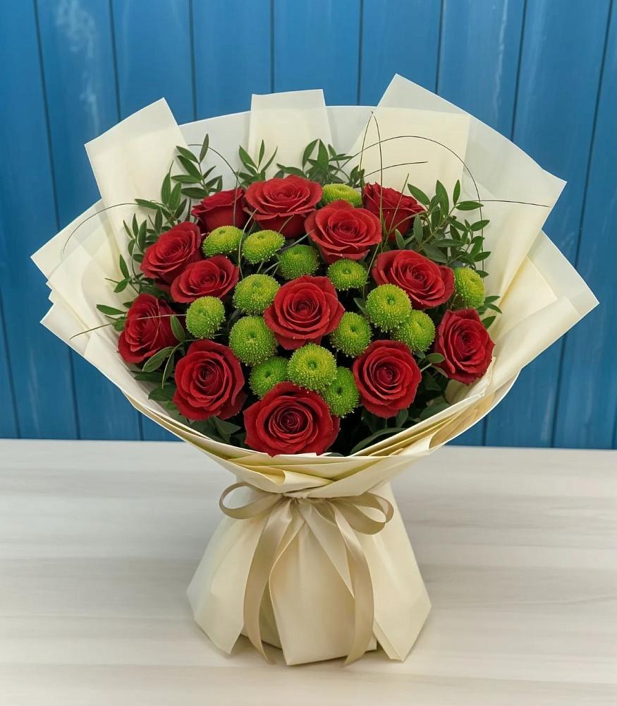 Букет цветов из: Розы и Хризантемы в Иволгинске