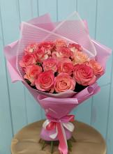 Букет 15 Розовых роз Равель #REPLACE_PRED# Иволгинске