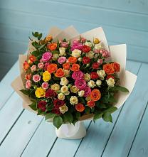 Букет Микс из разноцветных кустовых роз #REPLACE_PRED# Иволгинске